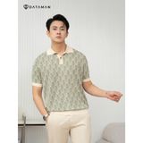 Áo Polo nam dệt kim họa tiết MONOGRAM DATAMAN, chất liệu Mongtoghi mềm nhẹ, thoáng mát - PLDT22-02