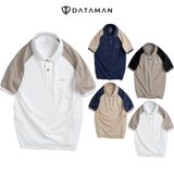 Áo Polo Nam DATAMAN cổ bẻ, ngắn tay, nách raglan phối màu, nam tính, trẻ trung - PLV2302