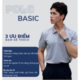 Áo Polo Nam DATAMAN basic tay ngắn vải cá sấu trơn chất thoáng khí thoải mái - PLV2301