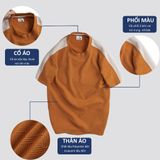 Set Bộ nam phối màu DATAMAN vải xốp dập vân nổi Waves Block - DTB2313