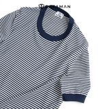 Áo thun len Mongtoghi dệt kim nam kẻ ngang DATAMAN - LCT2315
