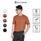 Áo thun nam cổ tròn Basic DATAMAN 100% cotton co giãn 4 chiều, thoáng mát, form regular fit - TCT22-02