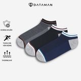 COMBO 3 Đôi Tất Nam, Vớ Nam Cổ Ngắn, Sợi Cotton Chải Kĩ DATAMAN, Kháng Khuẩn, Khử Mùi Chống Hôi Chân TDT01