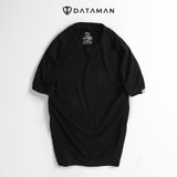Áo thun cotton cổ tròn nam DATAMAN, chất liệu cotton đũa co giãn, thấm hút mồ hôi, tay raglan trẻ trung - ATCT22-01-Đen