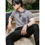 Áo POLO nam ngắn tay dệt kim DATAMAN, vải mongtoghi, có túi ngực - PLL23-02
