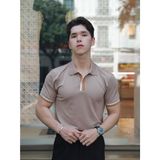 Áo Polo Nam DATAMAN trơn cổ bẻ, nẹp dệt, vải cá sấu CVC cao cấp, form slimfit - PLV2308