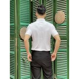 Áo POLO nam dệt kim cao cấp DATAMAN cổ bẻ khuy bấm, chất liệu mềm mại, họa tiết FJ tay áo - ALPL2307