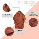 Áo thun nam trơn, cộc tay Basic DATAMAN 100% cotton 4 chiều, thoáng mát, form đuôi tôm - TCT22-02