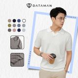 Áo POLO nam ngắn tay cổ chữ V, vải cotton chải kĩ mềm mịn DATAMAN, dệt kim không bai xù - DT22-01