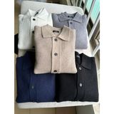 Áo Cardigan nam len đan form rộng cổ bẻ chất len dày dặn không bai xù - DATAMAN - 607
