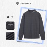 Áo thun cổ lửng DATAMAN, giữ nhiệt, cổ 3 phân thêu chữ Man, chất liệu nỉ Hàn Quốc mềm mại - ATCL01