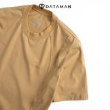 Áo thun nam nữ cổ tròn DATAMAN vải cotton 100% co giãn 4 chiều, in logo ngực