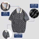 Áo POLO Unisex tay ngắn họa tiết Classic Monogram dáng Overfit - PLMN2310