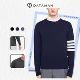 Áo len nam cổ tròn mỏng DATA MAN, chất len cotton mềm mại, không bai xù