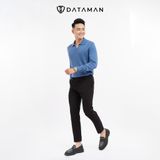 Áo Polo nam dài tay DATAMAN dệt kim, phong cách Hàn Quốc vải cotton chải kĩ mềm mịn, không bai xù, bo tay bo gấu - DT28