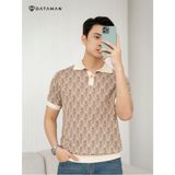 Áo Polo nam dệt kim họa tiết MONOGRAM DATAMAN, chất liệu Mongtoghi mềm nhẹ, thoáng mát - PLDT22-02