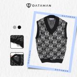 Áo GILE len nam form rộng dáng Unisex họa tiết Monogram DATAMAN - GILEDT22-08