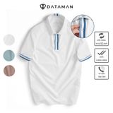 Áo Polo Nam DATAMAN trơn cổ bẻ, nẹp dệt, vải cá sấu CVC cao cấp, form slimfit - PLV2308