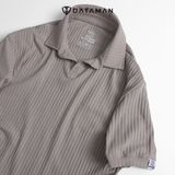 Áo thun polo nam cổ chữ V DATAMAN, chất cotton co giãn 4 chiều, thoáng mát, tay raglan trẻ trung - TPL22-01