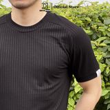Áo thun cotton cổ tròn nam DATAMAN, chất liệu cotton đũa co giãn, thấm hút mồ hôi, tay raglan trẻ trung - ATCT22-01-Đen