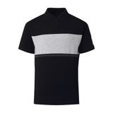 Áo POLO nam cao cấp dệt kim DATAMAN, dáng golf, khuy cổ dạng bấm, chất liệu mềm mại, họa tiết FJ tay áo - ALPL2307