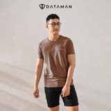 Áo thun nam tay ngắn Basic DATAMAN cổ tròn, 100% cotton co giãn 4 chiều, thoáng mát, in logo ngực - TCT22-02