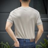 Áo cotton cổ tròn cộc tay nam DATAMAN, co giãn 4 chiều, thoáng mát, tay raglan trẻ trung - ATCT22-01