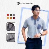Áo POLO nam ngắn tay dệt kim DATAMAN, vải mongtoghi, có túi ngực - PLL23-02