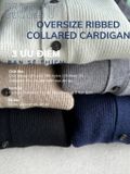 Áo Cardigan nam len đan form rộng cổ bẻ chất len dày dặn không bai xù - DATAMAN - 607