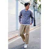Áo Cardigan nam len đan form rộng cổ bẻ chất len dày dặn không bai xù - DATAMAN - 607