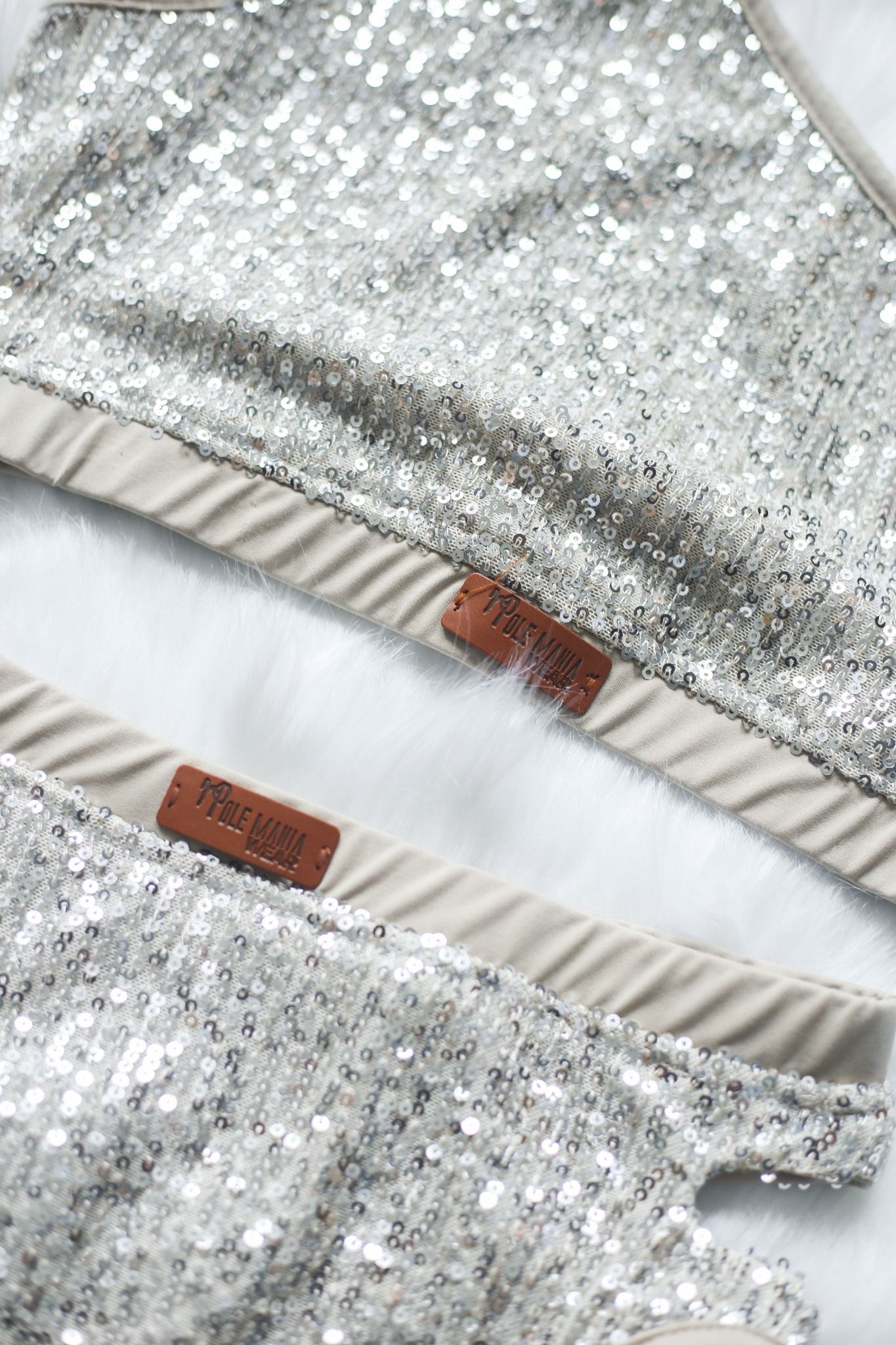 Glittered Leo Polewear Set - Beige