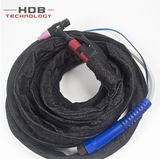 Bộ dây hàn Tig QQ 150AAA, ống silicone bọc vải chống cháy dùng cho máy hàn Tig có dòng hàn ≤ 150A