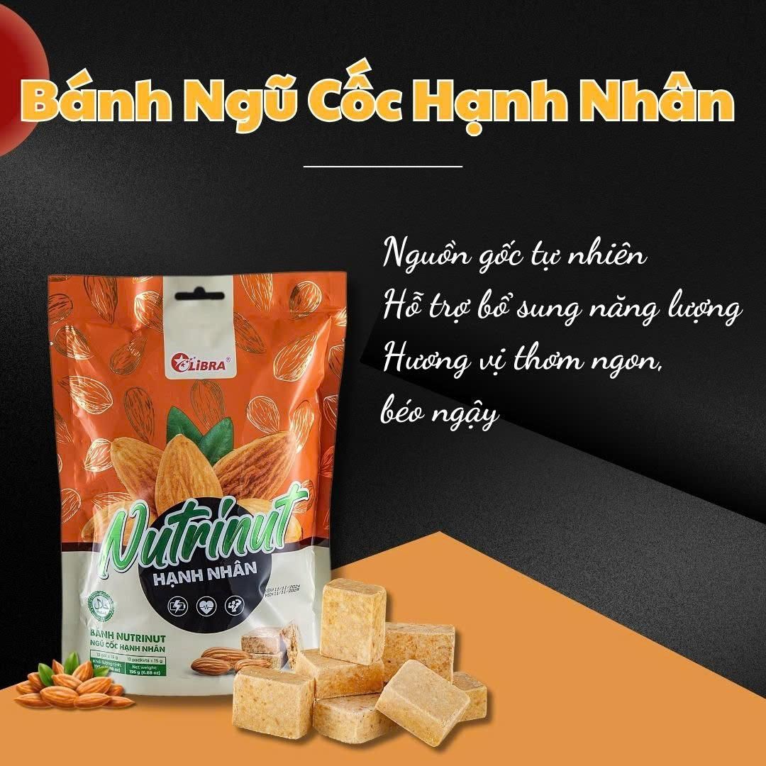 Bánh Ngũ Cốc Hạnh Nhân Thơm Ngon 195g - Thức ăn vặt, Snack