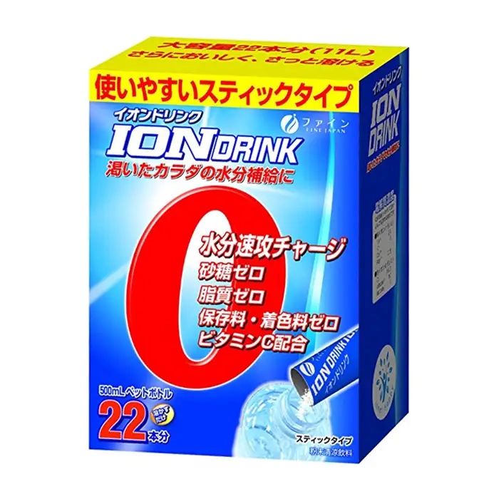 Điện Giải ION DRINK FINE Nhật Bản dành cho Thể Thao, bù nước và khoáng chất, Vitamin (hộp 22 Gói)