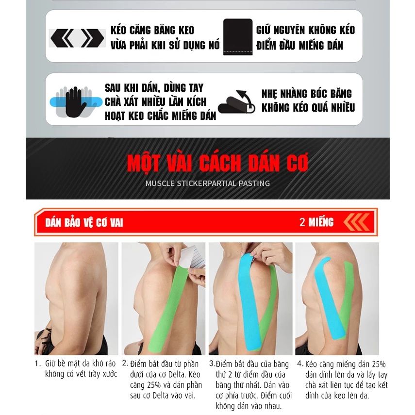 Băng Keo Dán Cơ Thể Thao KINESIOLOGY