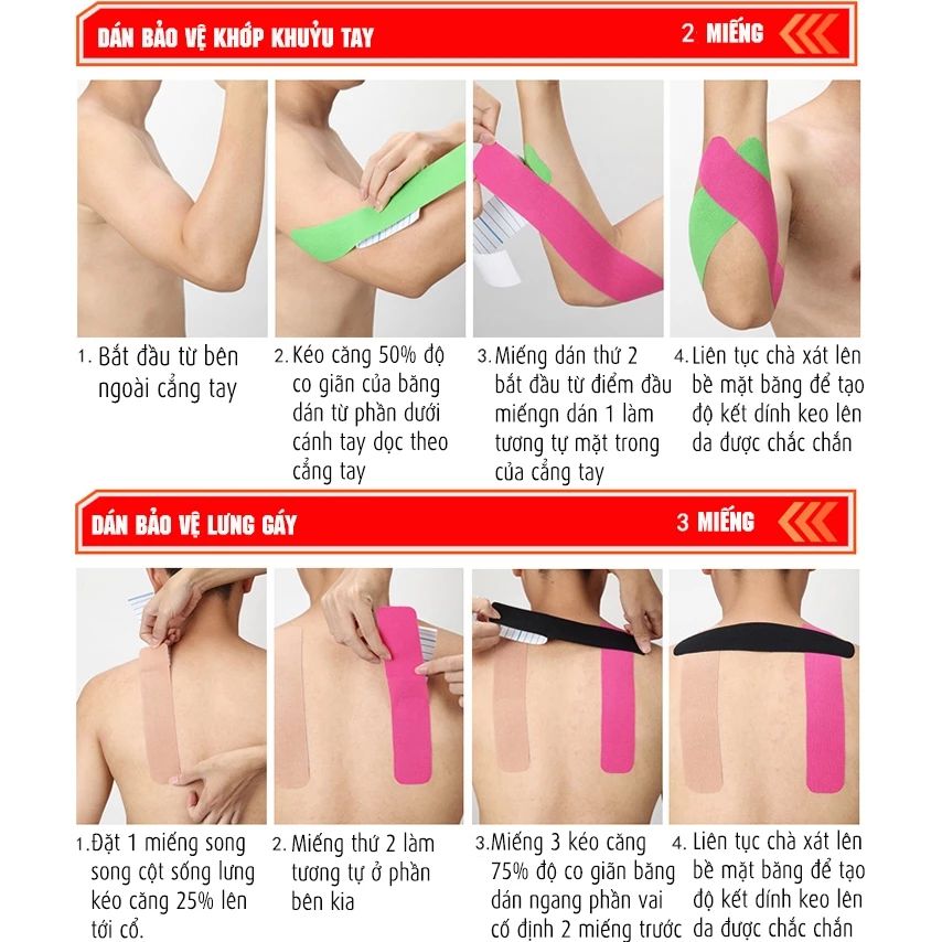 Băng Keo Dán Cơ Thể Thao KINESIOLOGY
