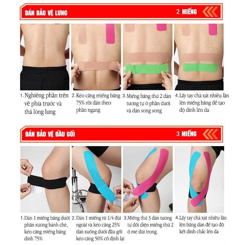 Băng Keo Dán Cơ Thể Thao KINESIOLOGY