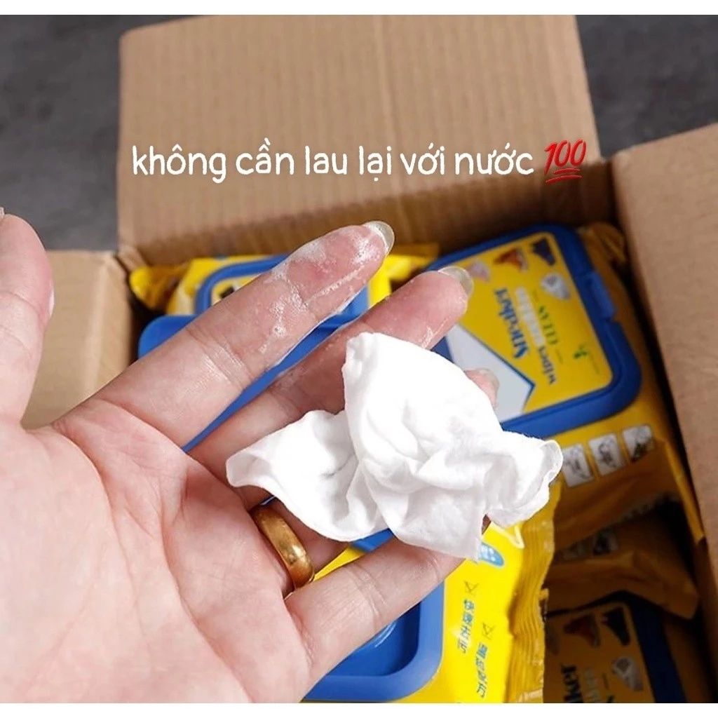 Gói 30 khăn lau giày SNEAKER thể thao, giày da, giày trắng, đế giày