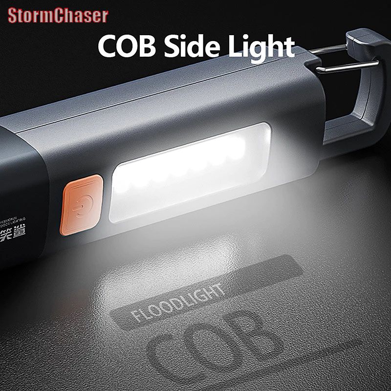 Đèn pin LED Shark XPE siêu sáng có móc, Đèn pin Phượt, Đạp, Leo Núi...