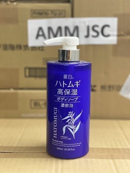 Sữa tắm dưỡng ẩm Reihaku chiết xuất từ hạt ý dĩ 600ml (16 Chai/ Thùng)
