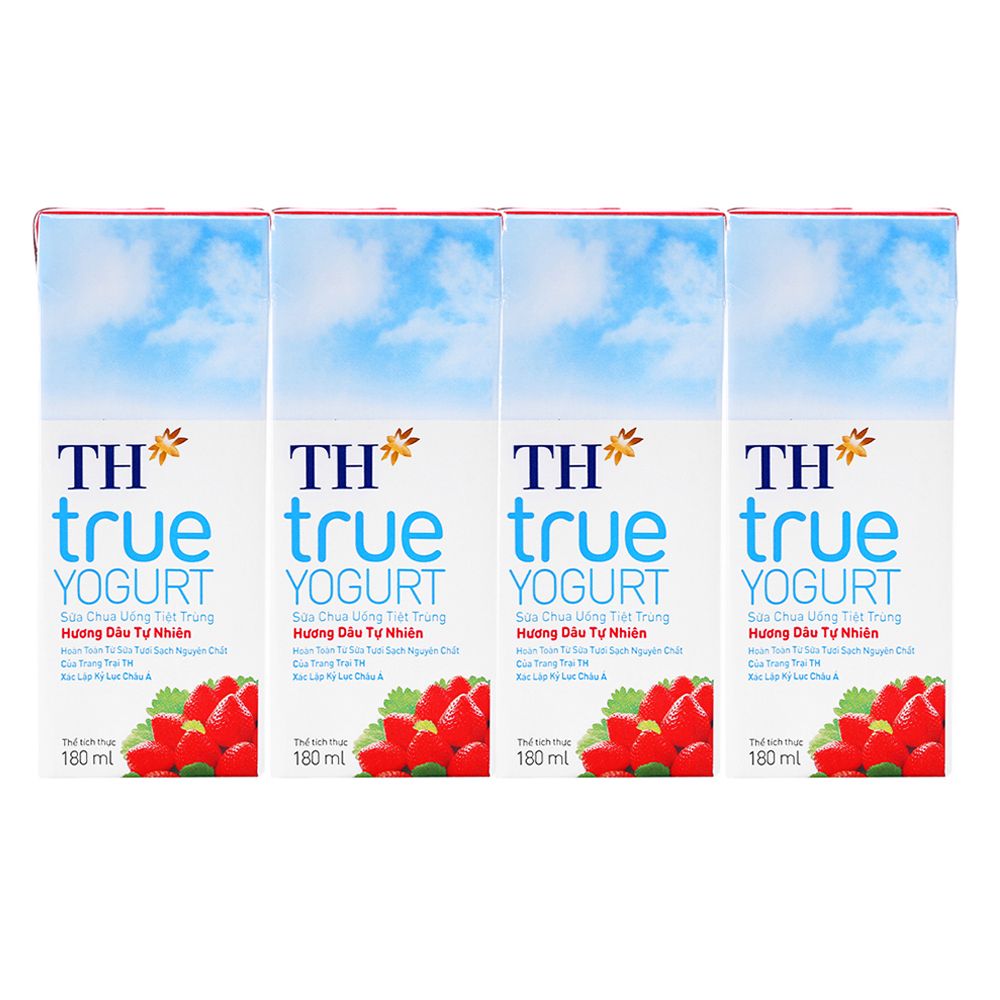 SCUTT Hương Dâu TH true YOGURT 180mlx48B
