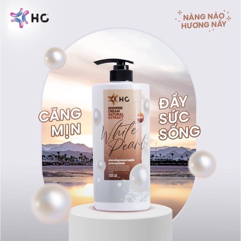Sữa tắm HC - NATURAL EXTRACT WHITE PEARL - 1000 ML (12 chai/ hộp)