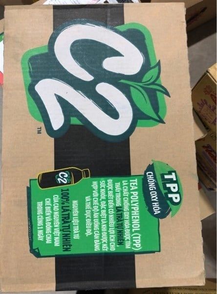 Nước uống trà xanh C2 hương chanh 500ml (6 chai*4 lốc/thùng)