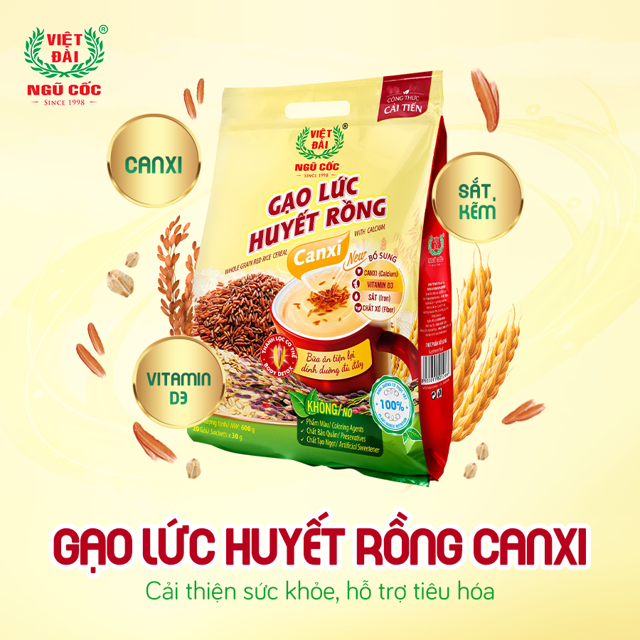 Gạo lức huyết rồng canxi 600gr