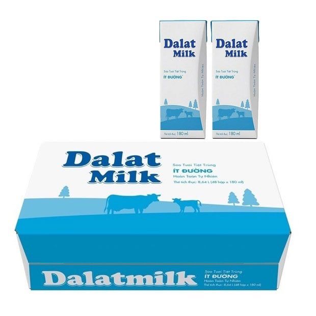 Sữa Dalat milk ít đường 180ml x 48