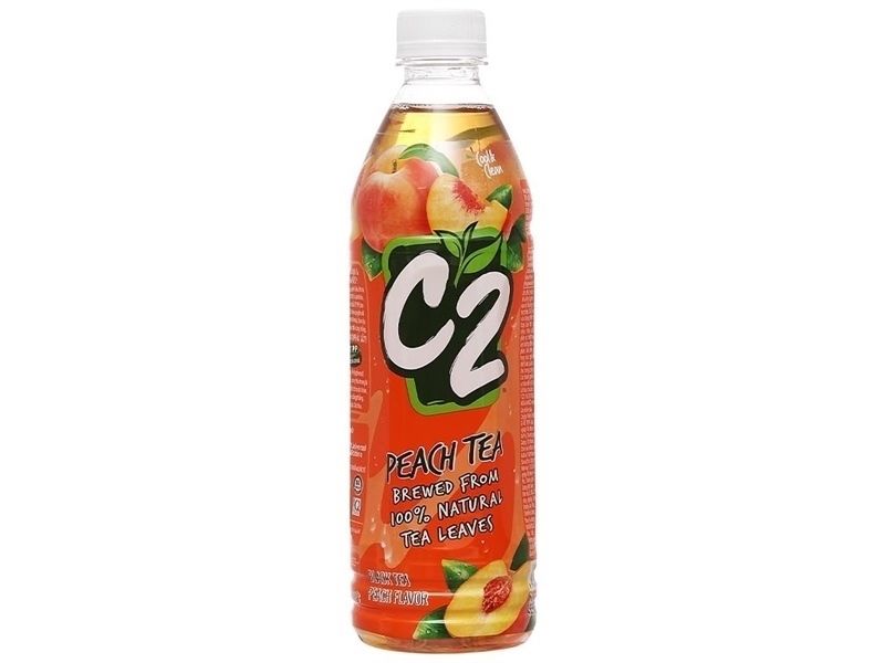 Nước uống Trà đen hương vải C2 trà vải 455ml (24 chai/thùng)
