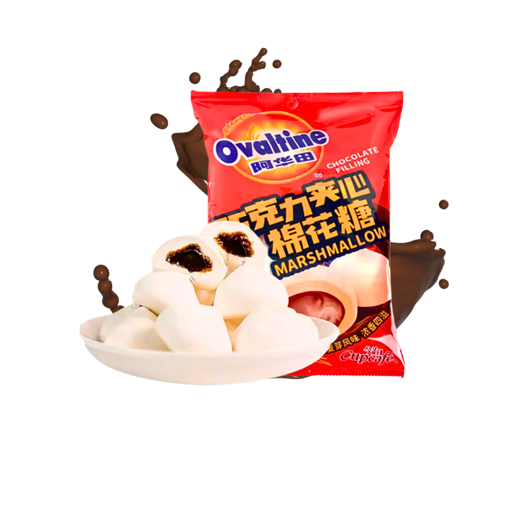 KEO DEO MARSHMALLOW NHAN SO CO LA HIEU OVALTINE_OVALTINE CHOCOLATE FLAVORED FILLING MARSHMALLOW 500G