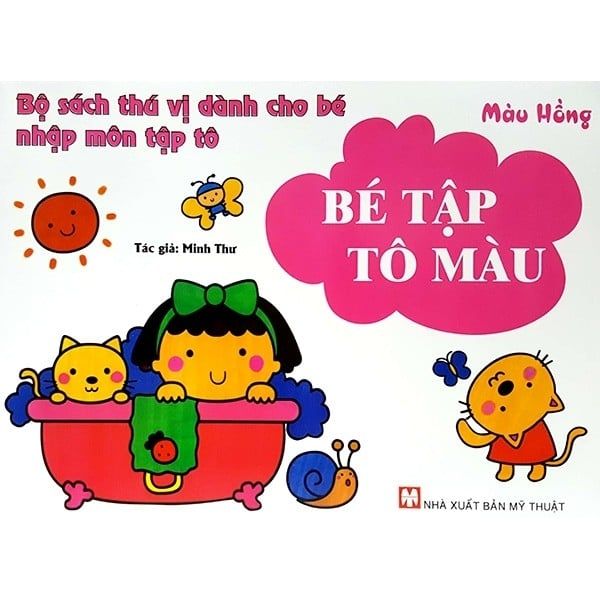 Bé tập tô màu thú vị - Màu hồng