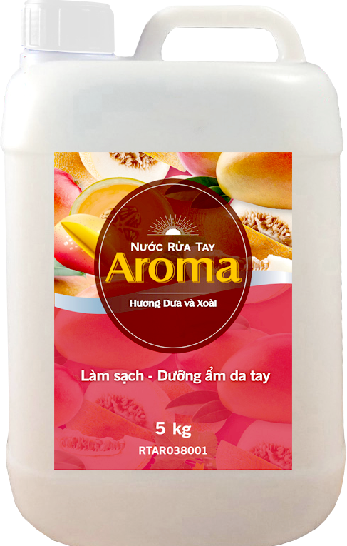 Nước rửa tay Aroma 5kg (4 can/thùng)