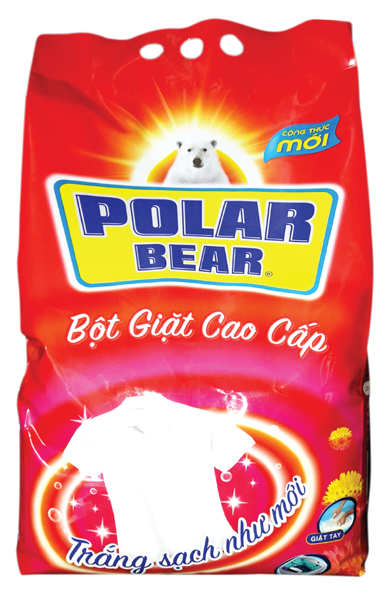 Bột giặt Polar Bear đỏ 1kg (20 túi/bao)